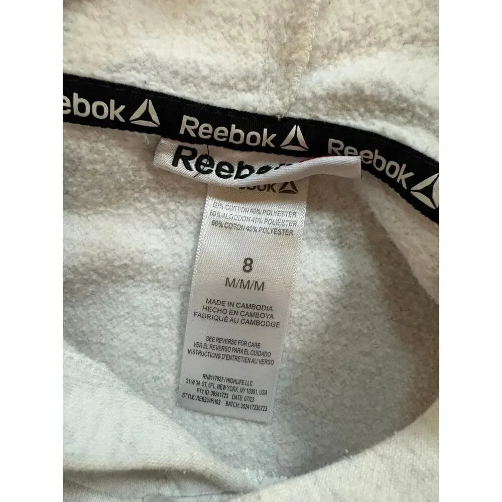 Reebok Boys Size 8 Hoodie Lot Blue & White Logo Pullover Sweatshirts GUC